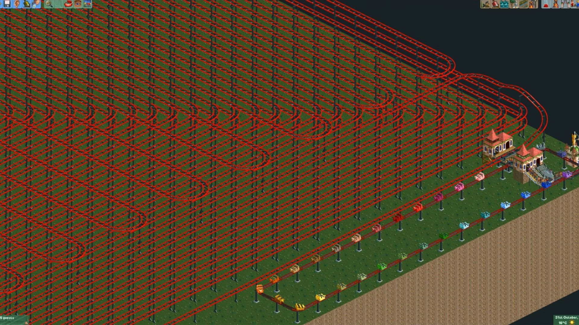 Геймер створив нескінченну гірку у Roller Coaster Tycoon 2