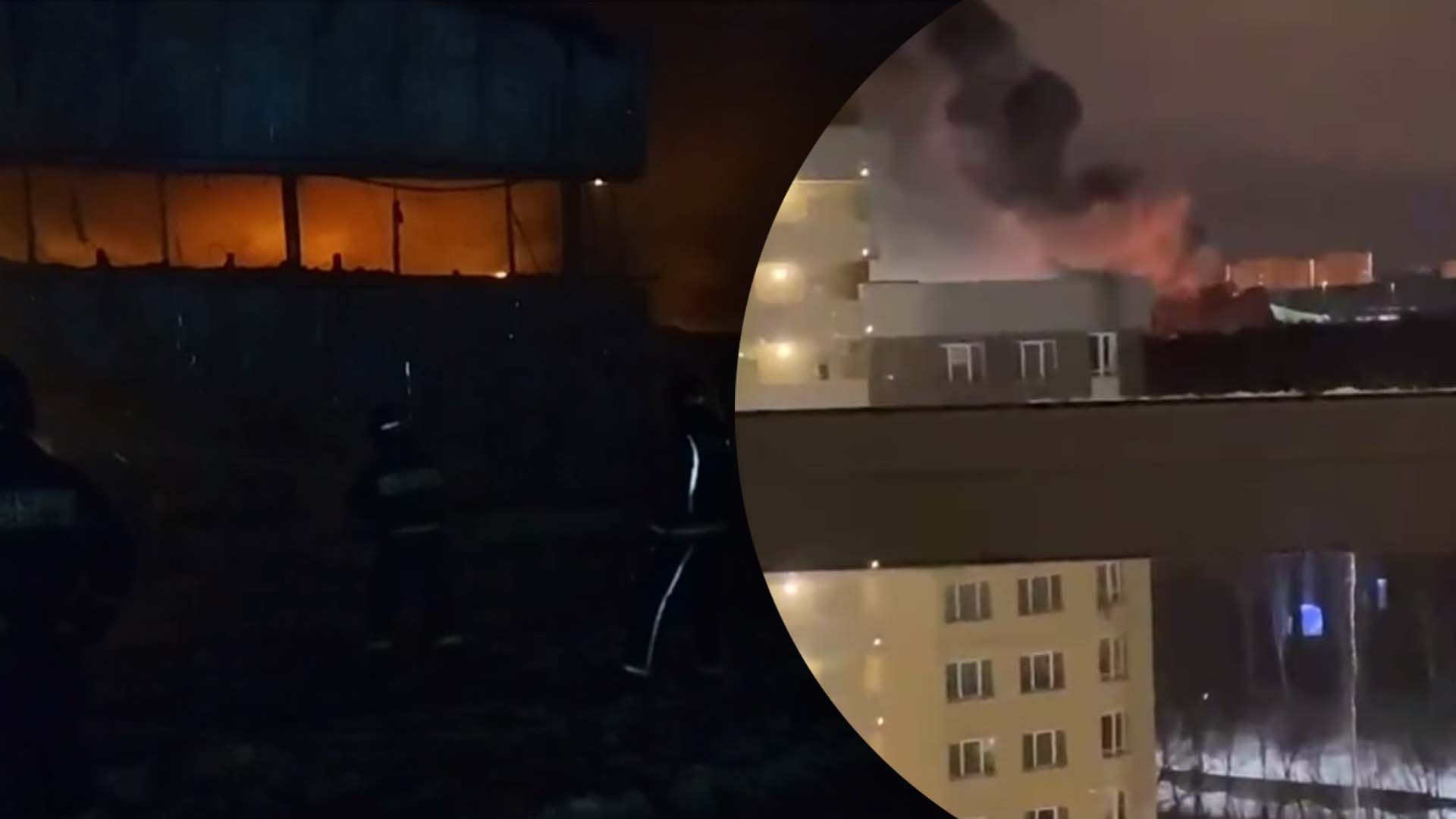 У Підмосков'ї загорівся склад У Підмосков'ї загорівся склад