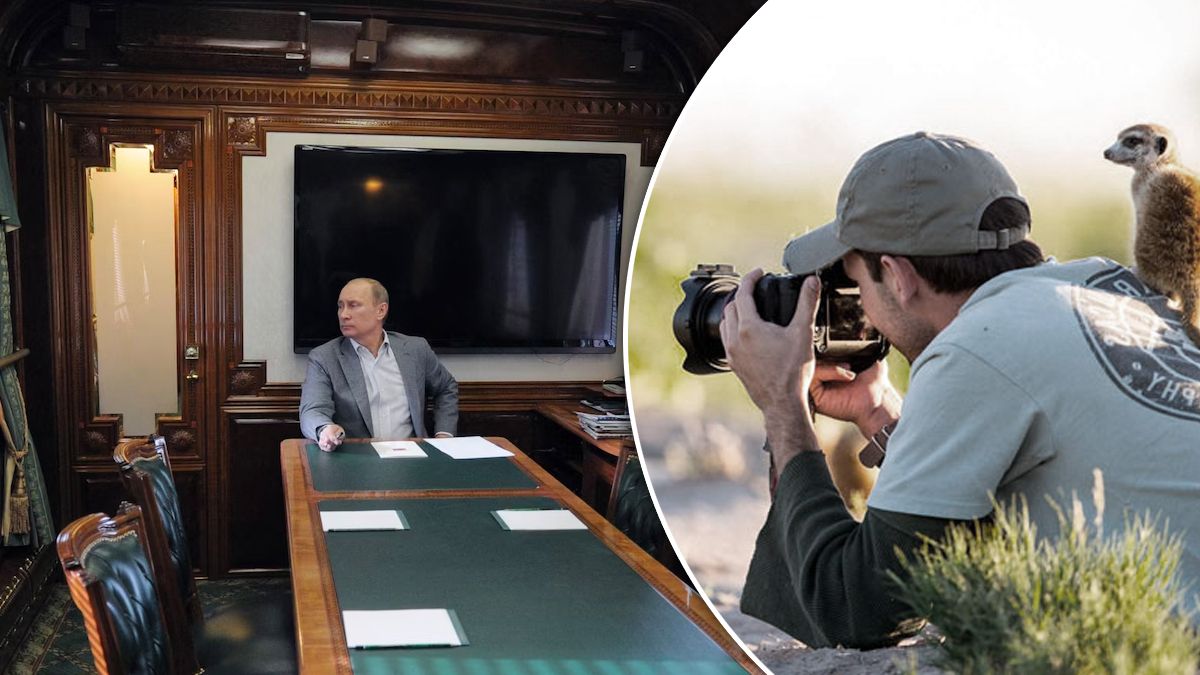 Чоловік відстежував броньваний поїзд Путіна Чоловік відстежував броньваний поїзд Путіна