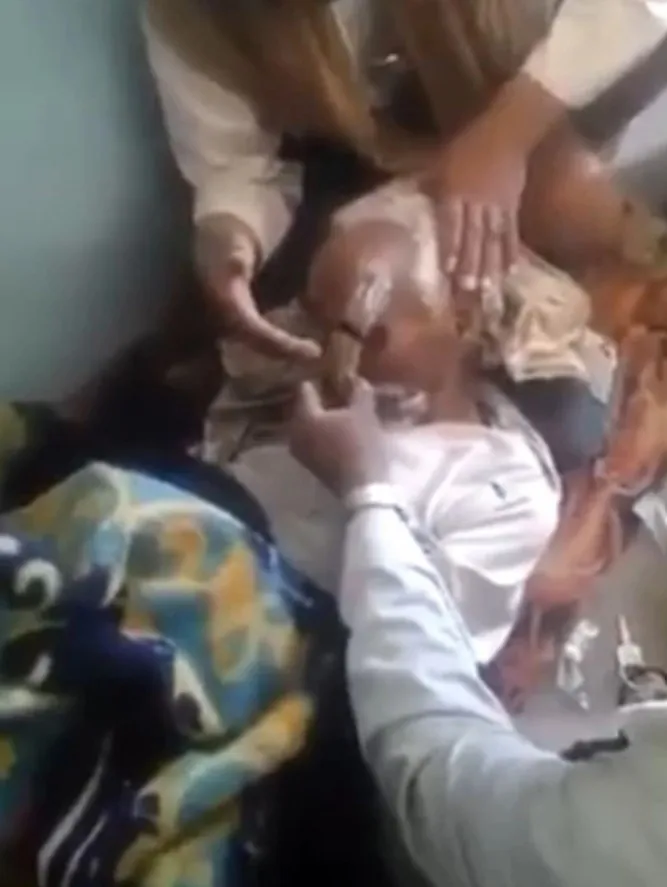 Во время непрофессиональной операции дедушка пытался отрезать угол / CEN Во время непрофессиональной операции дедушка пытался отрезать угол / CEN