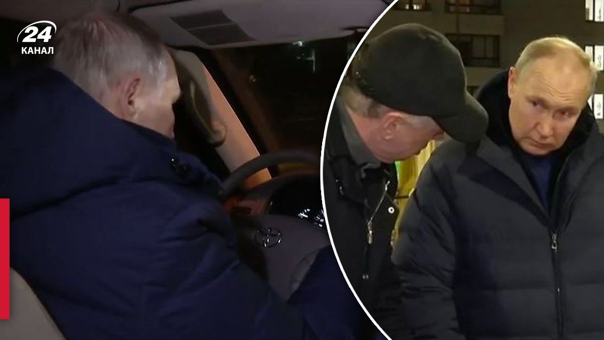 Путін в Маріуполі, за словами пропагандистів, їздив без кортежу Путін в Маріуполі, за словами пропагандистів, їздив без кортежу