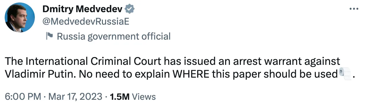 Туалетні погрози Медведєва Туалетні погрози Медведєва