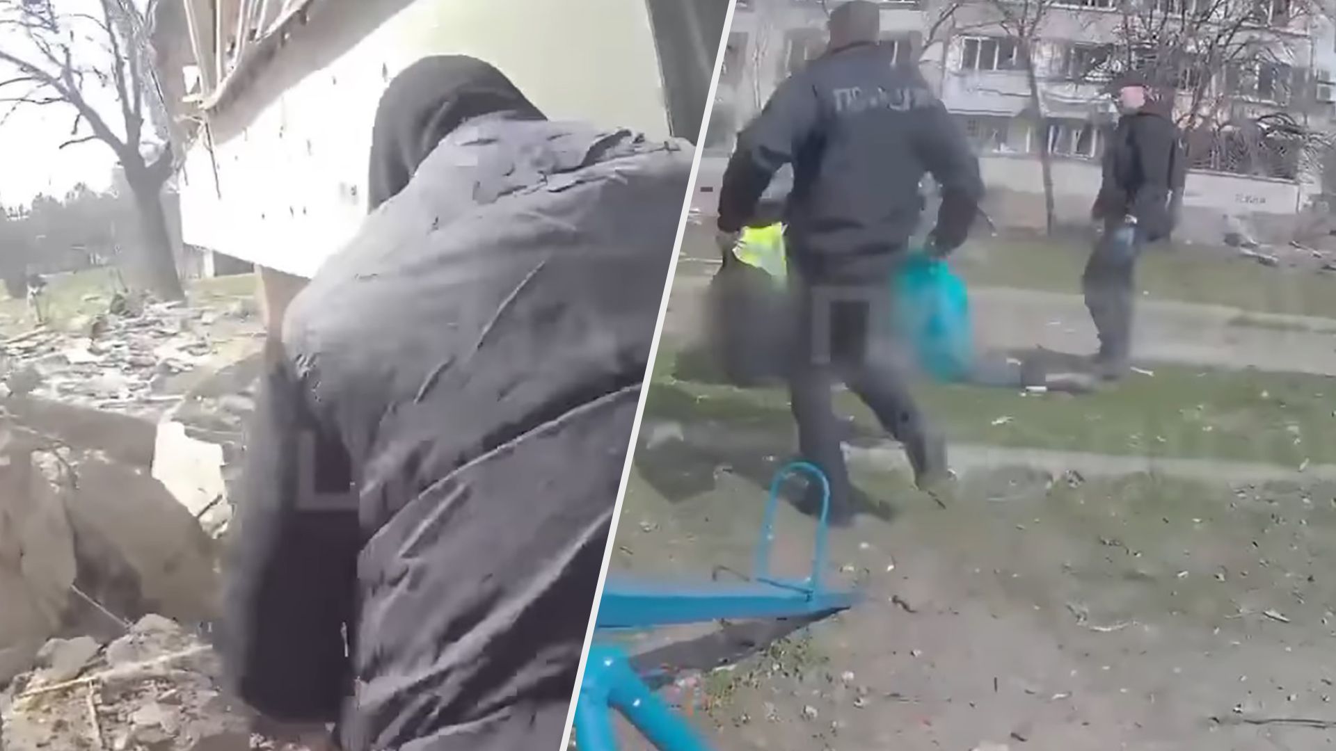 Ракетный удар по Запорожью 22 марта 2023 года - полиция показала видео спасения людей