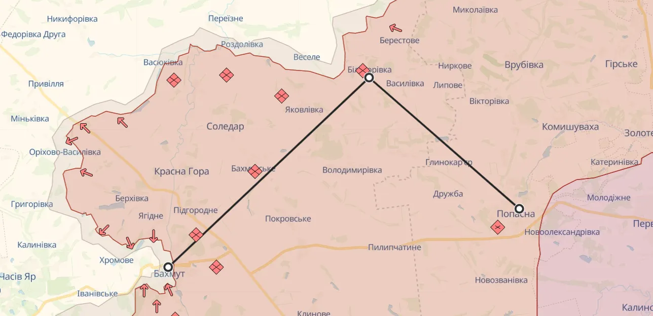 Бахмут, направления наступления Бахмут, направления наступления