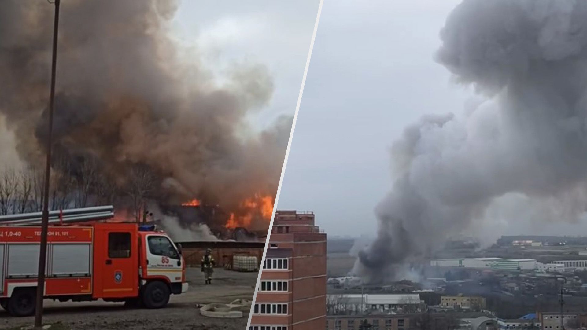 У Ростові загорівася склад з целюлозою У Ростові загорівася склад з целюлозою