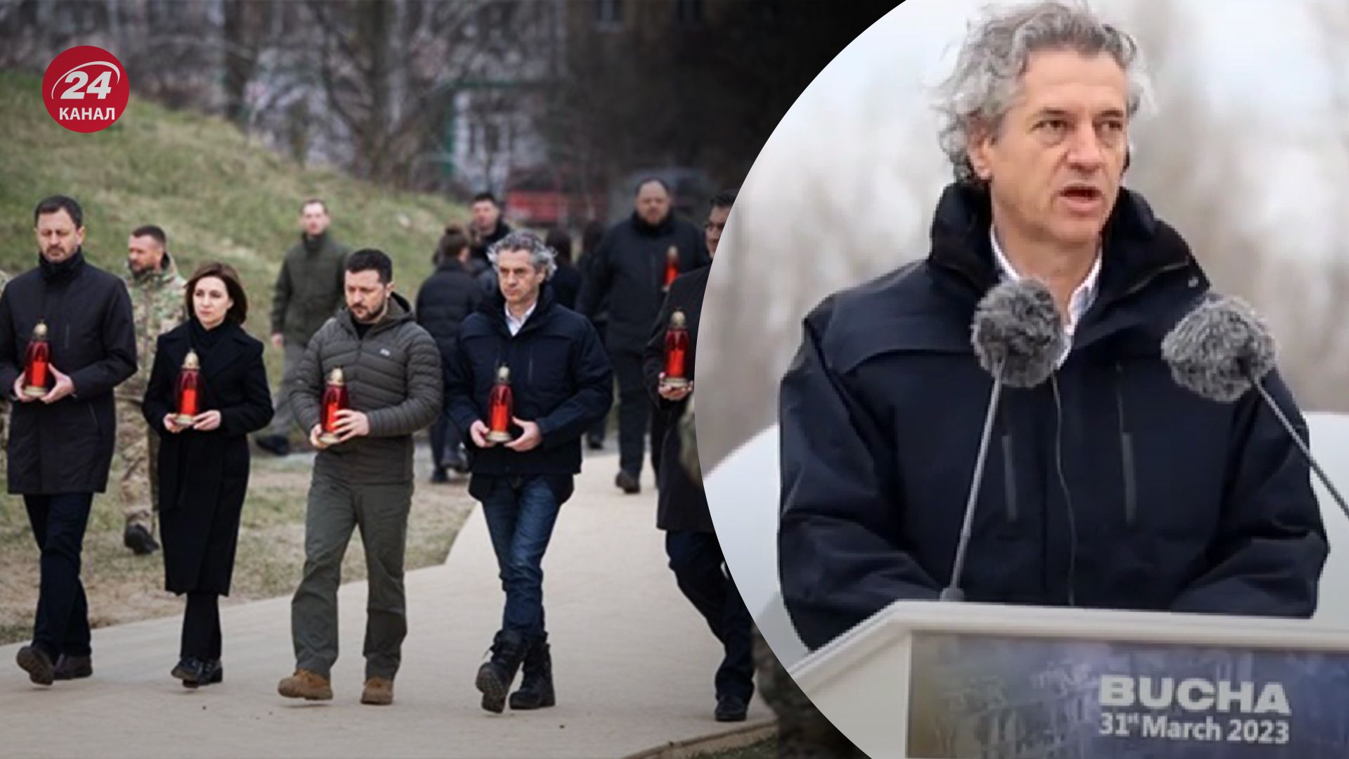 Прем'єр Словенії заговорив українською у Бучі Прем'єр Словенії заговорив українською у Бучі