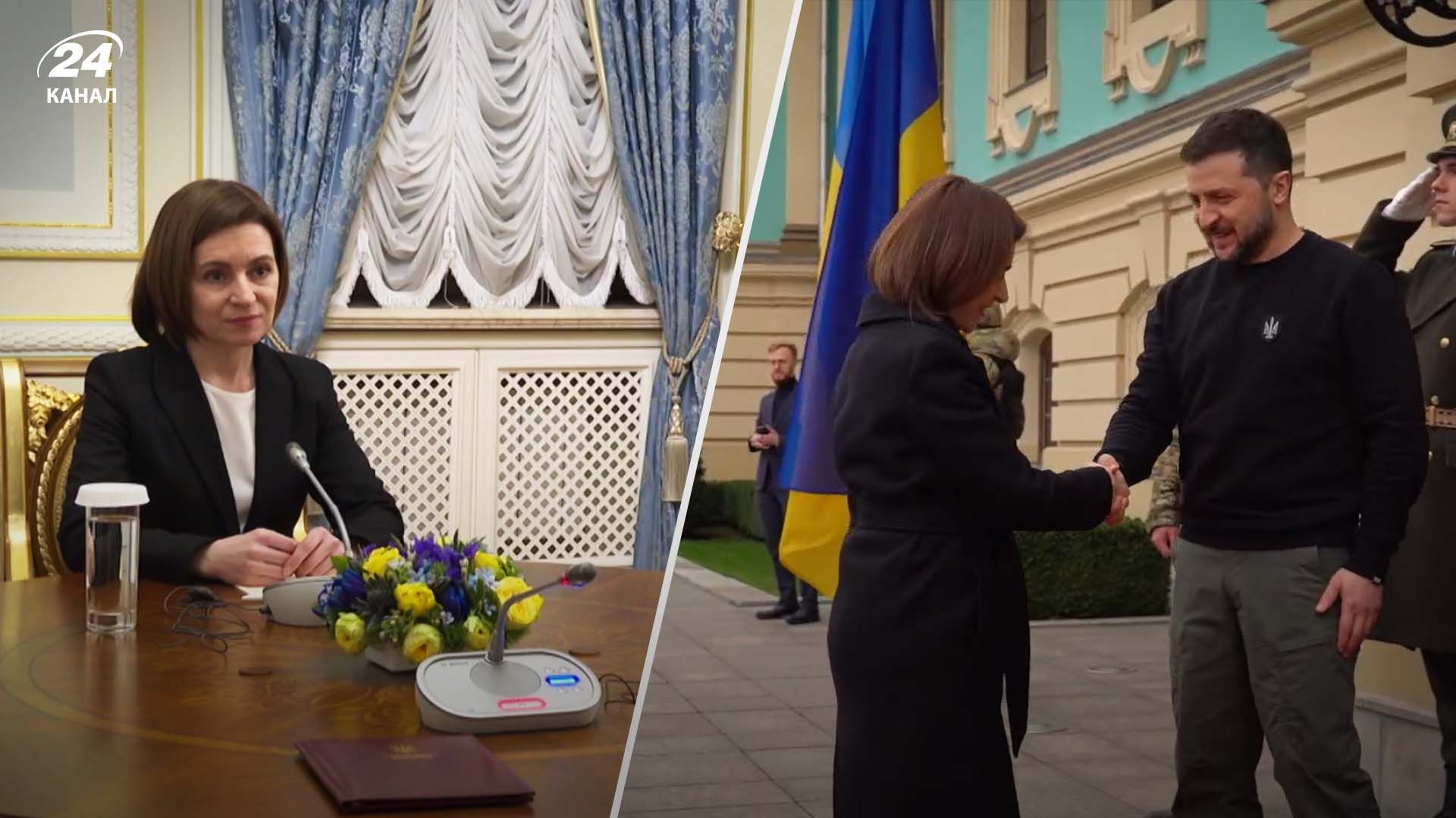 Зеленський зустрівся з Санду в Києві: перші кадри - 24 Канал Зеленський зустрівся з Санду в Києві: перші кадри - 24 Канал