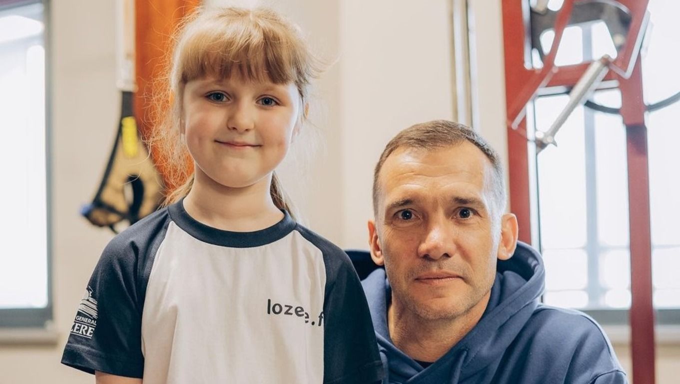 Андрей Шевченко с 6-летней Мариной