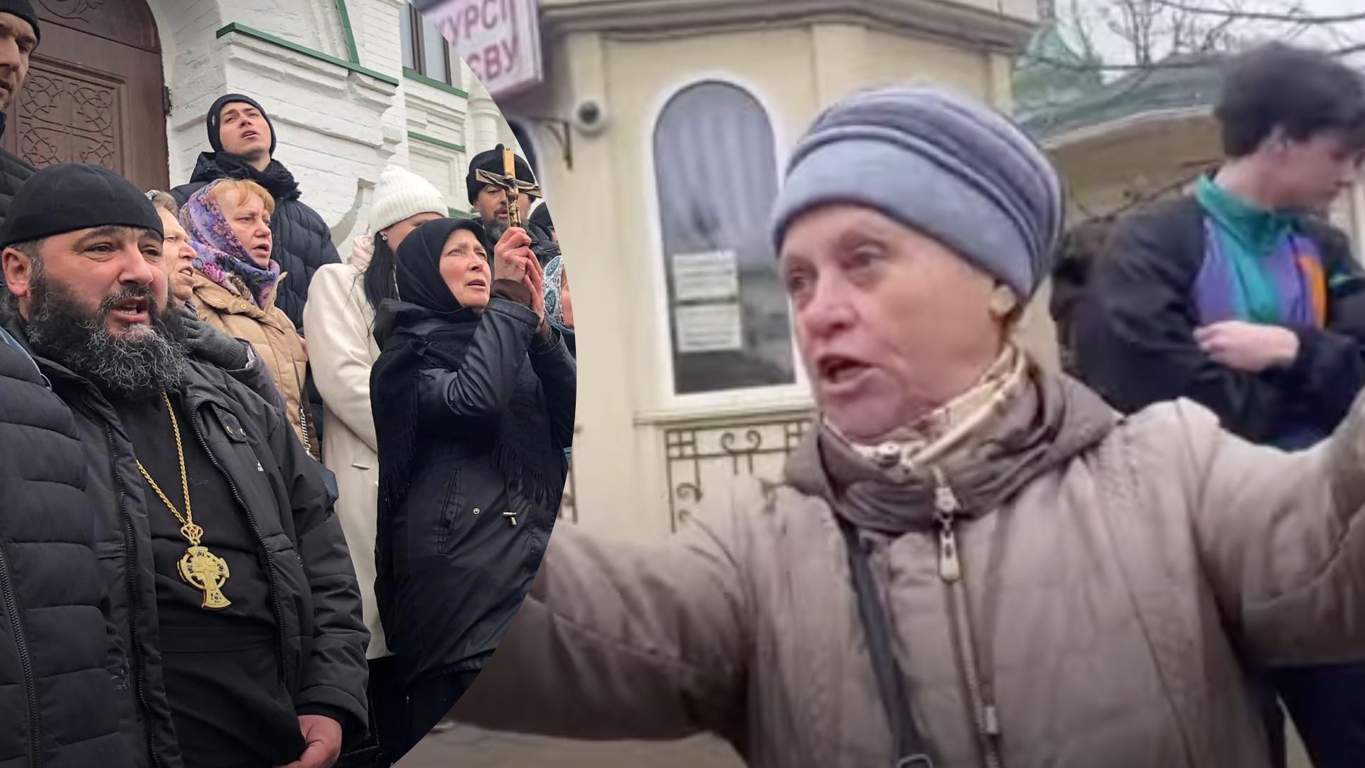 Женщина призвала выгонять русских попов из Лавры