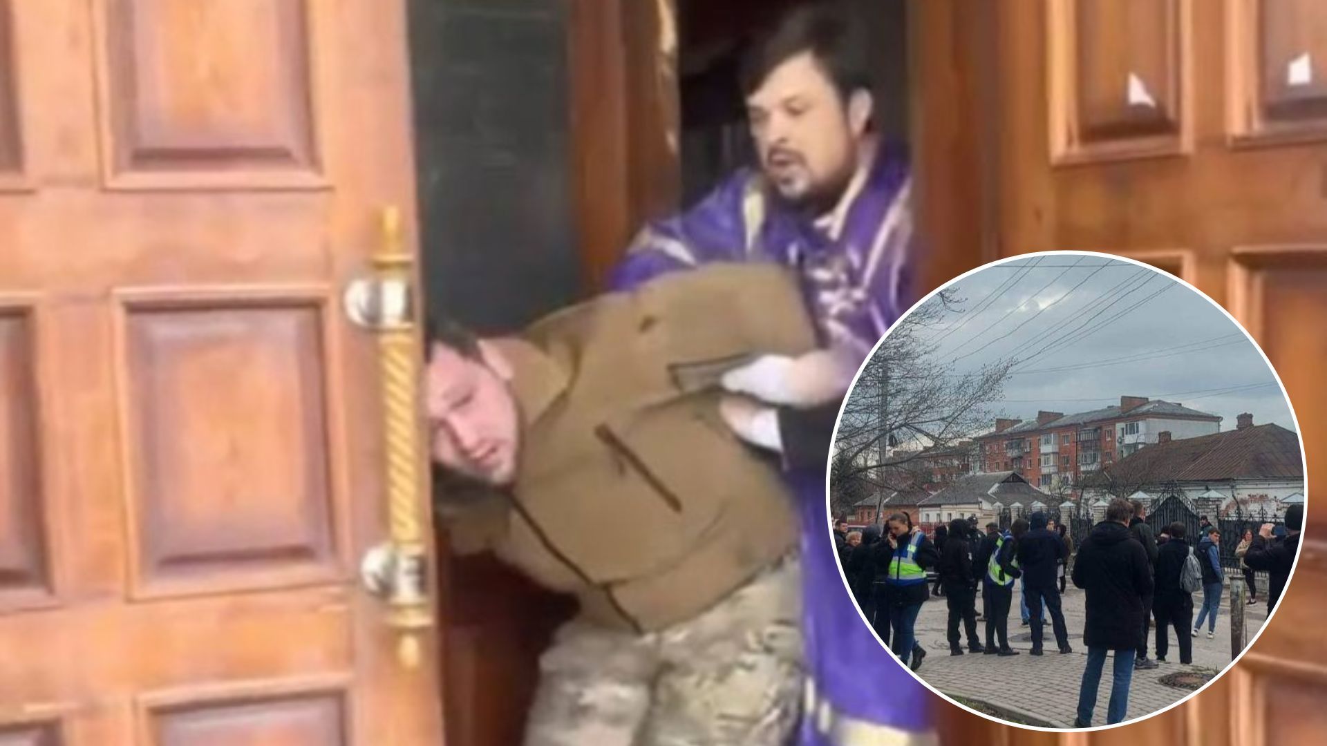 Побиття військового у Хмельницькому - біля храму зібралися десятки людей - 24 Канал Побиття військового у Хмельницькому - біля храму зібралися десятки людей - 24 Канал