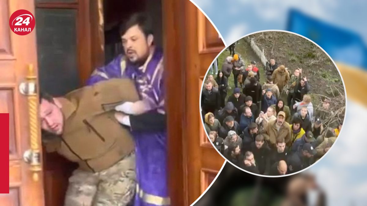 Мітинги під храмом УПЦ МП в Хмельницьому через побиття воїна ЗСУ Мітинги під храмом УПЦ МП в Хмельницьому через побиття воїна ЗСУ