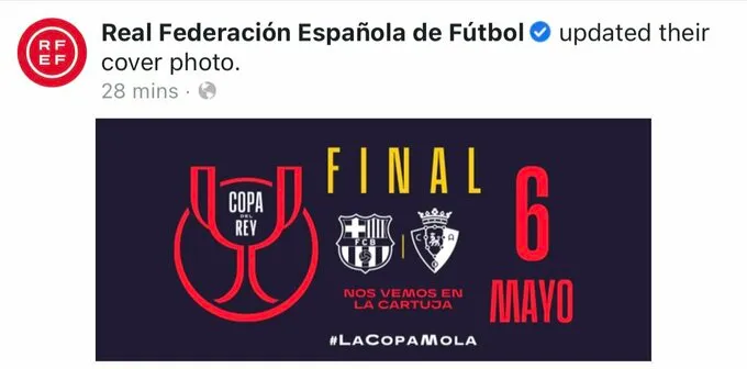 Помилка в анонсі фіналу Кубка Короля Помилка в анонсі фіналу Кубка Короля