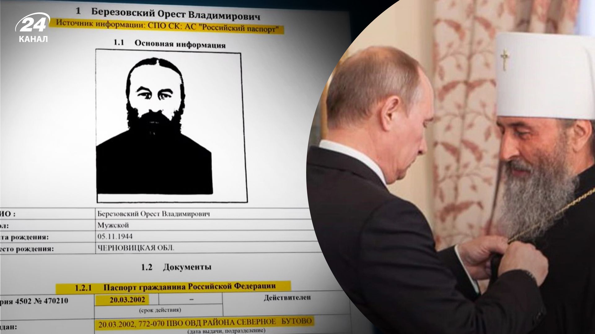 Онуфрий имеет российское гражданство Онуфрий имеет российское гражданство