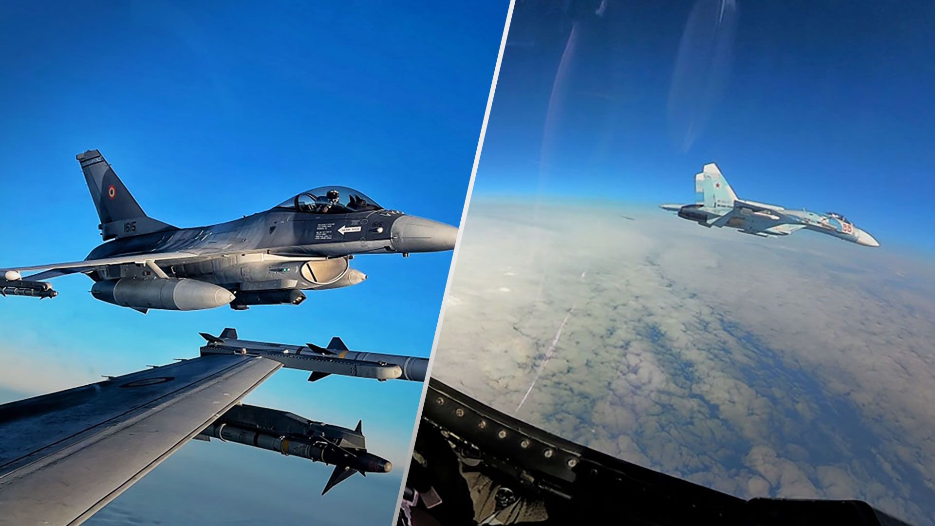 Румунські F-16, які чергують у Балтії, перехопили два російських винищувача Су-27 - 24 Канал