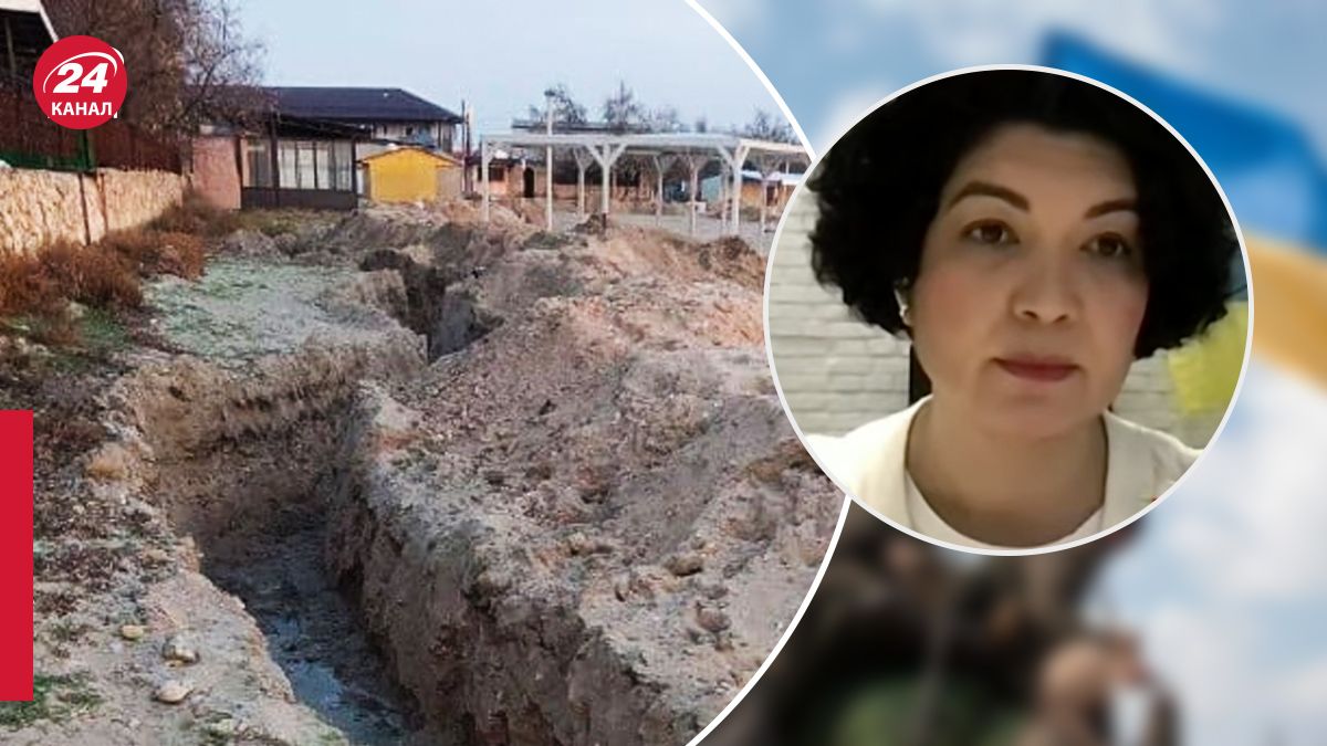 Ташева о том, как россияне роют окопы в Крыму Ташева о том, как россияне роют окопы в Крыму