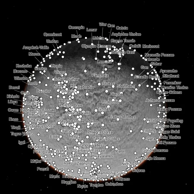 Кількість позначених на карті місць величезна Кількість позначених на карті місць величезна