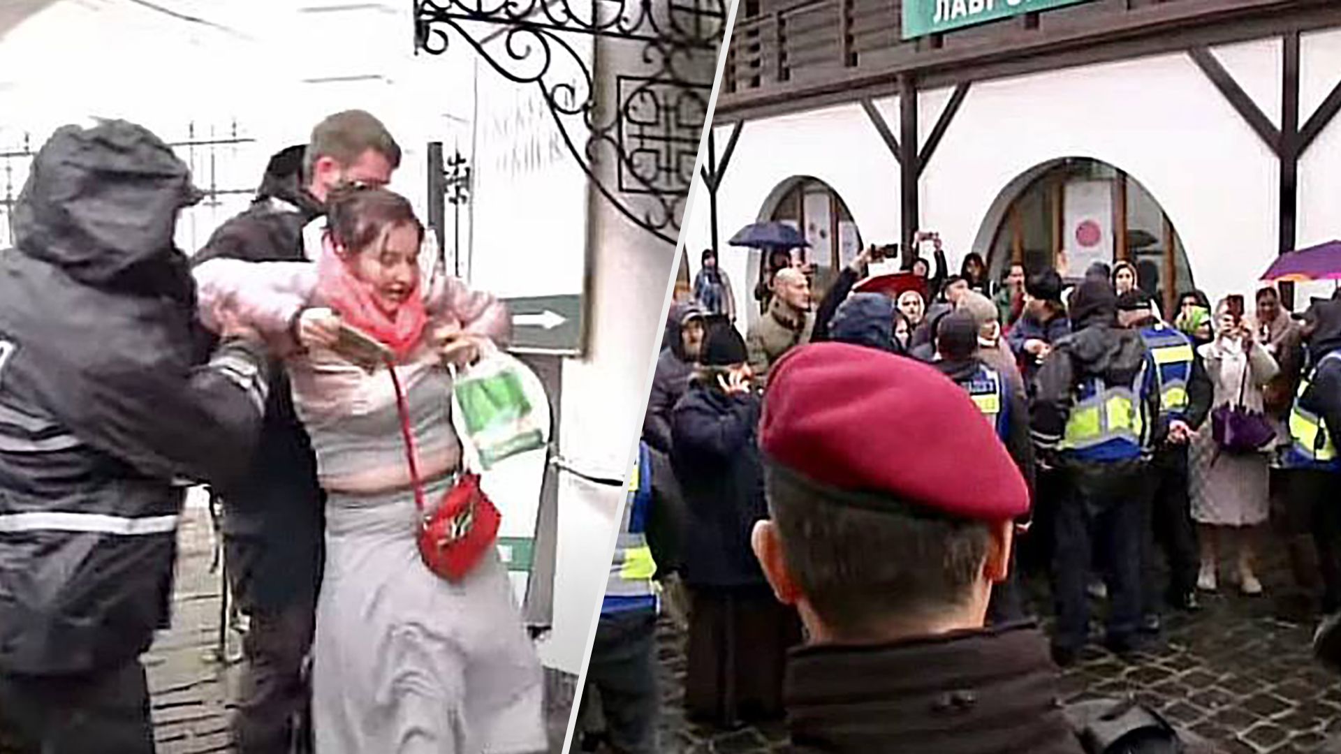 На територію Лаври знов приїхали спецпризначенці На територію Лаври знов приїхали спецпризначенці