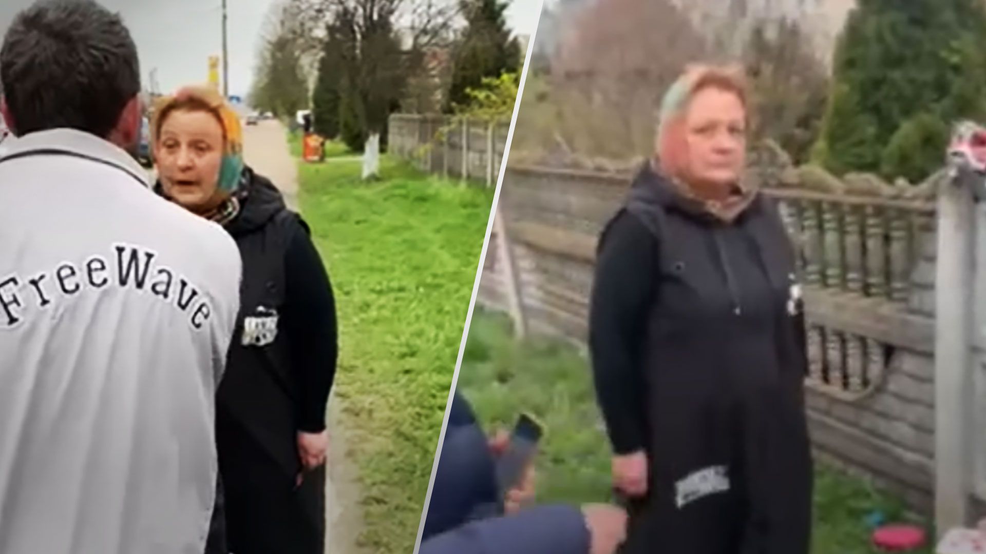 На Житомирщині прихильниця УПЦ МП зіпсувала банер про вбитий дітей - 24 Канал На Житомирщині прихильниця УПЦ МП зіпсувала банер про вбитий дітей - 24 Канал