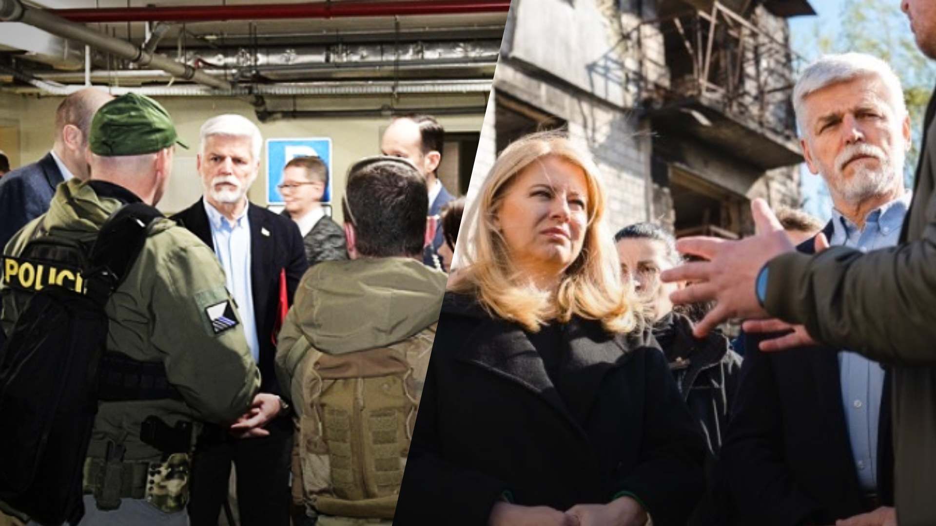 Президенты Чехии и Словакии в Киеве переждали тревогу на паркинге - 24 Канал Президенты Чехии и Словакии в Киеве переждали тревогу на паркинге - 24 Канал