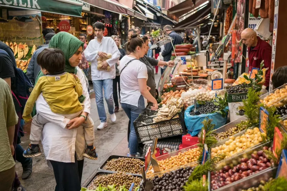 Рынок в районе Кадыкой в Стамбуле