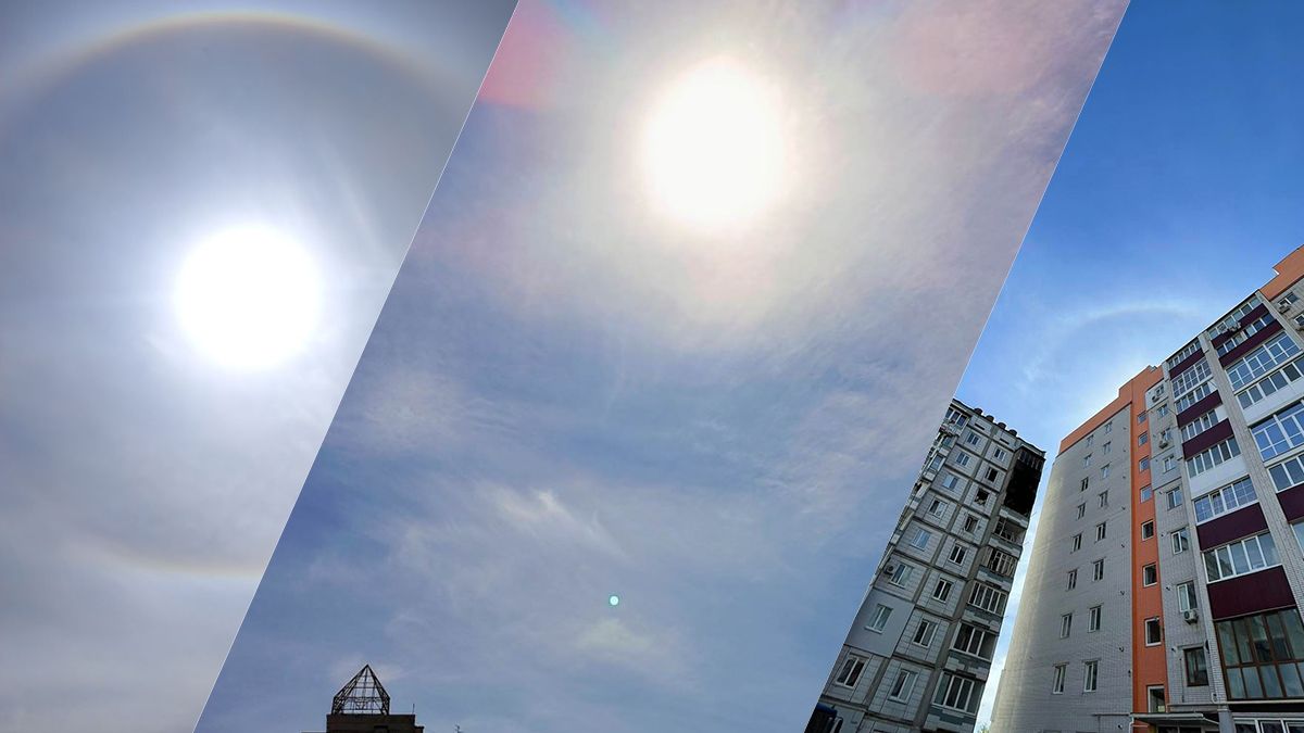 Гало у небі Києва потрапило в об'єктиви камер Гало у небі Києва потрапило в об'єктиви камер