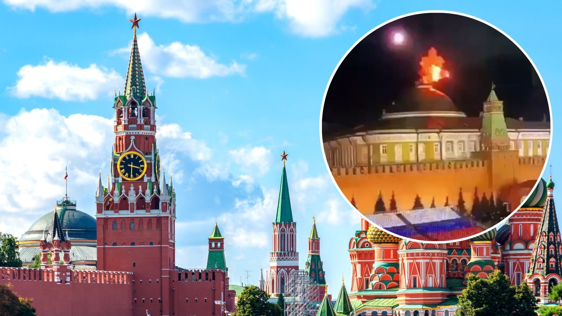 Беспилотники в Москве 3 мая - CNN проанализировало видео с атакой Кремля - 24 Канал