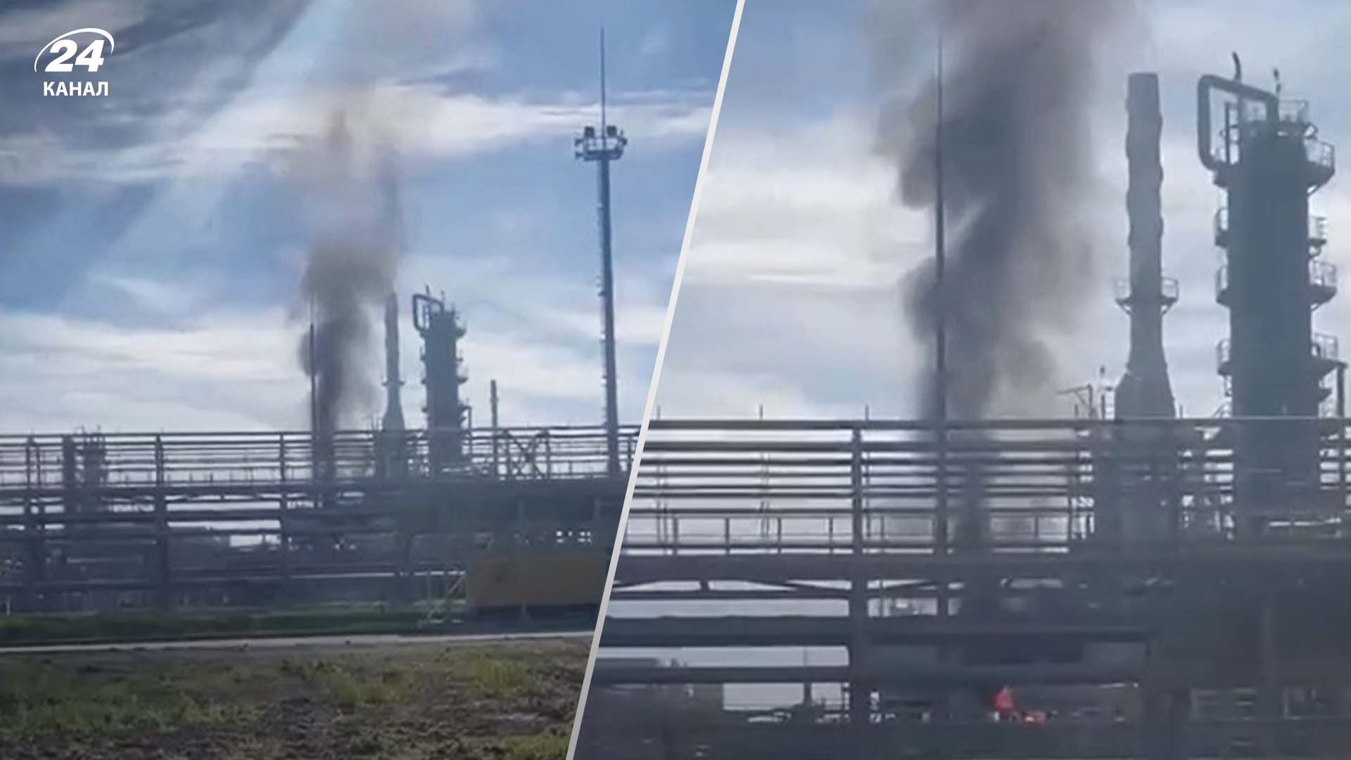 У Росії знову пожежа на нафтопереробному заводі У Росії знову пожежа на нафтопереробному заводі
