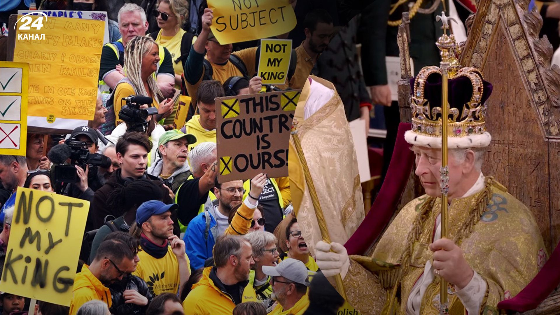 в Лондоне протестовали накануне коронации Чарльза III в Лондоне протестовали накануне коронации Чарльза III