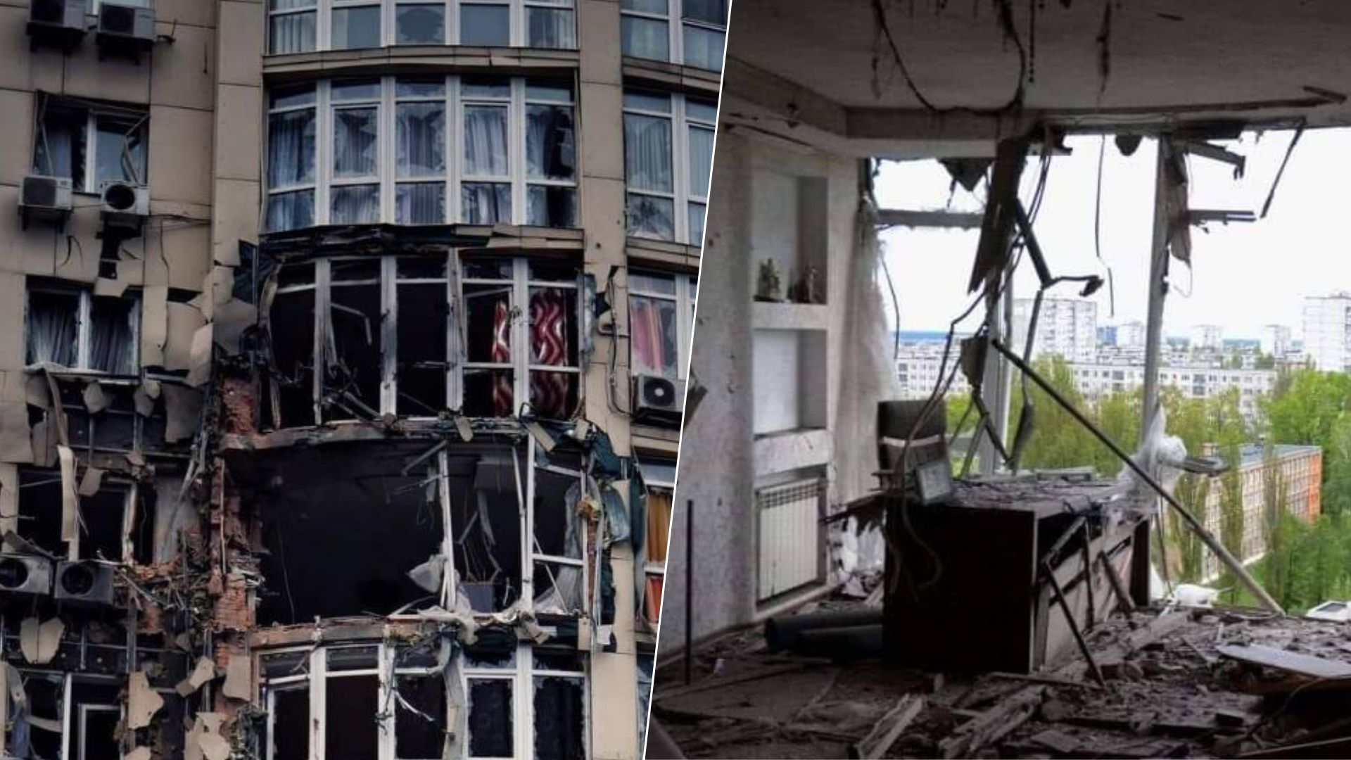 Атака дронов в Киеве - как выглядит квартира изнутри, пострадавшая от обломков Шахида - 24 Канал