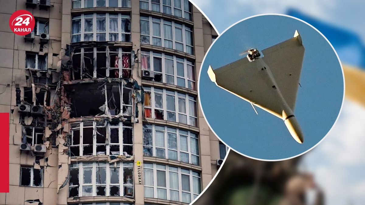 Обломок БПЛА Shahed-136 попал в многоэтажку Обломок БПЛА Shahed-136 попал в многоэтажку