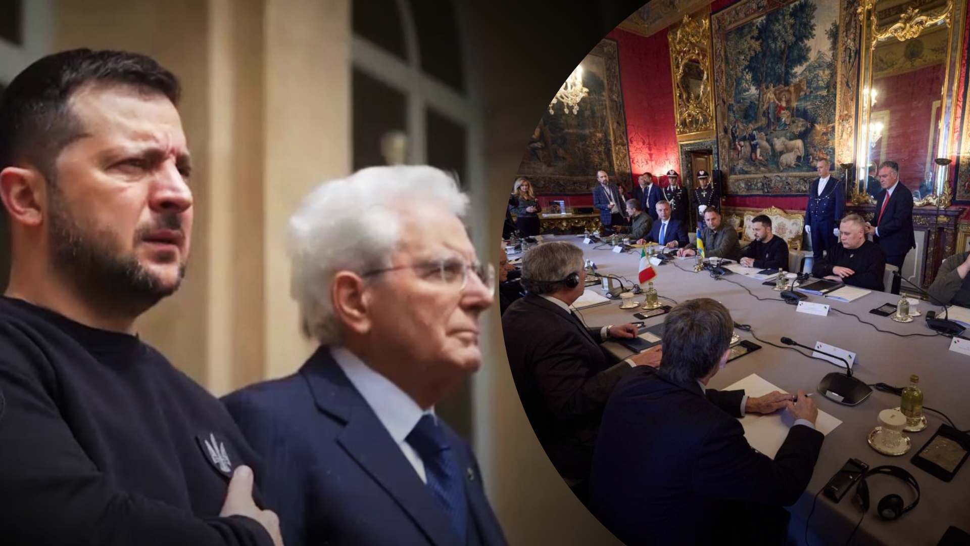 Зеленський зустрівся з президентом та прем'єркою Італії: відео події - 24 Канал