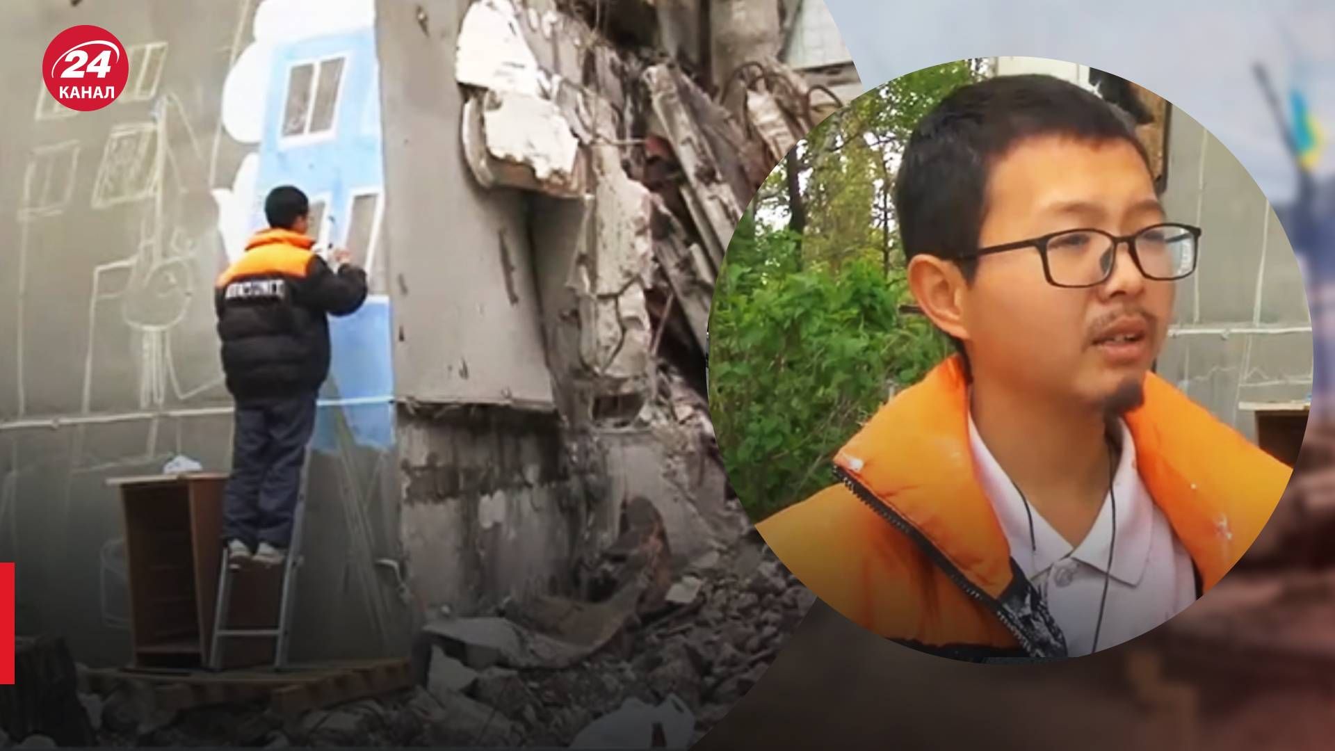 Волонтер из Китая Ричард в Харькове - как он рисует и помогает местным - 24 Канал Волонтер из Китая Ричард в Харькове - как он рисует и помогает местным - 24 Канал