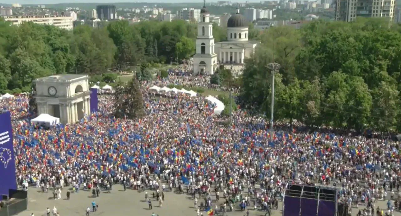 Масштабы демонстраций в Молдове