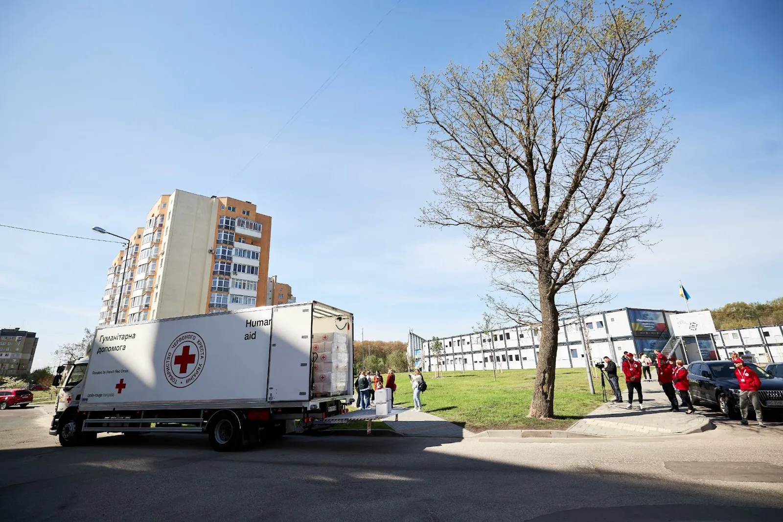Помощь модульному городку от компании Кока-Кола во Львове. Помощь модульному городку от компании Кока-Кола во Львове.