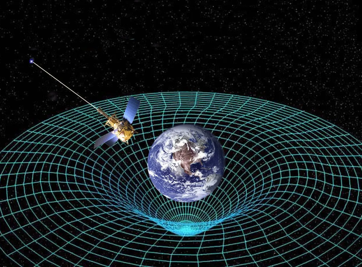 Схематическое изображение гравитации