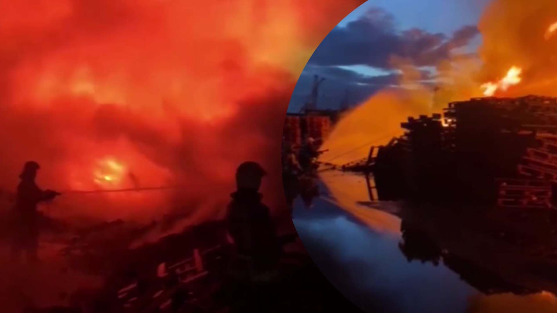 У Росії спалахнула масштабна пожежа У Росії спалахнула масштабна пожежа