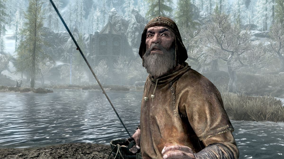 Гравець Skyrim відтяв голову ворогу звичайною вудкою: кумедне відео