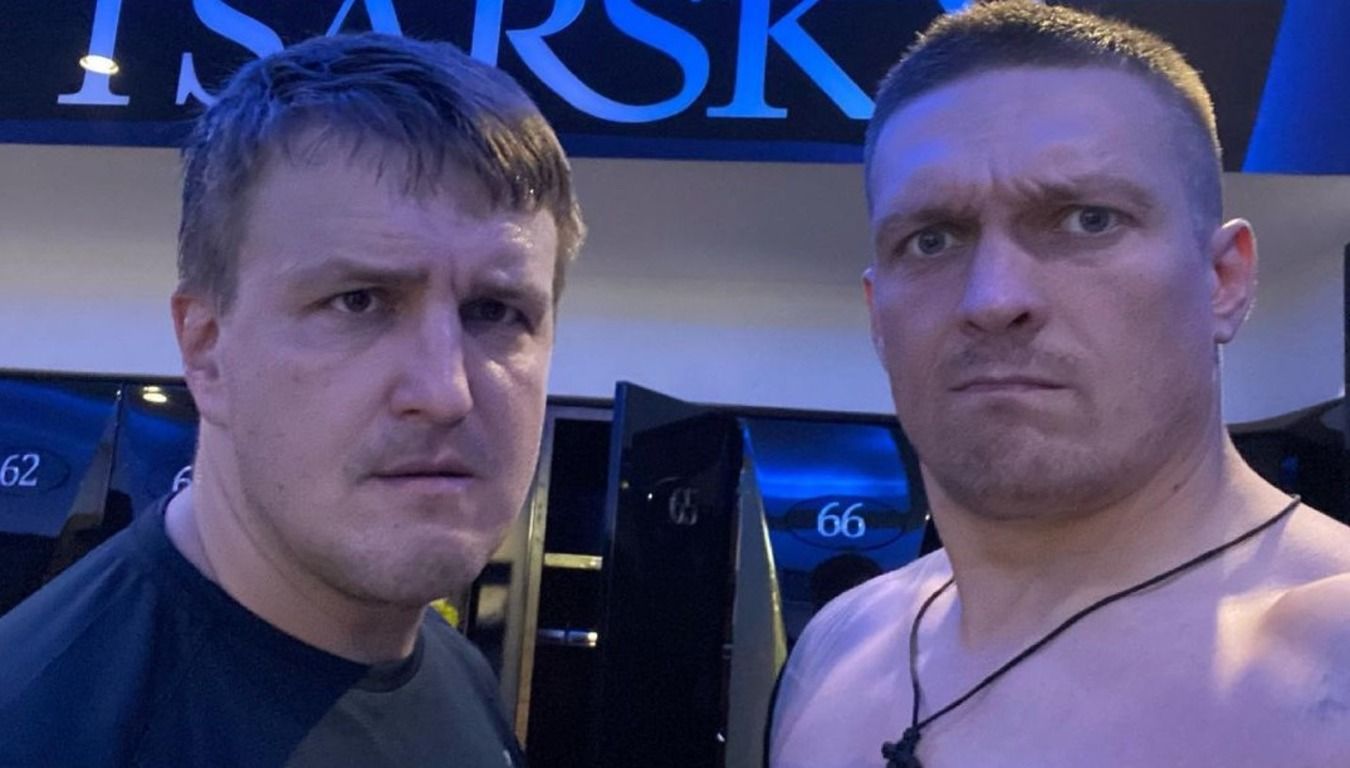 Александр Усик со своим промоутером