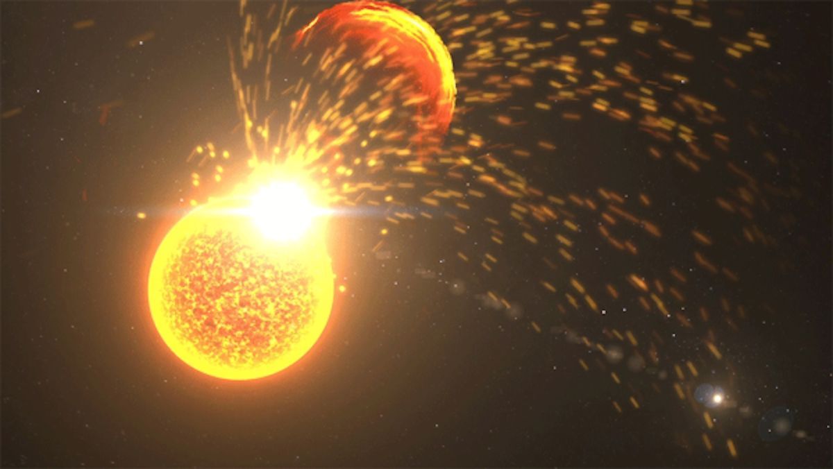 Мощные супервспышки молодого солнца могли способствовать появлению жизни на Земле.