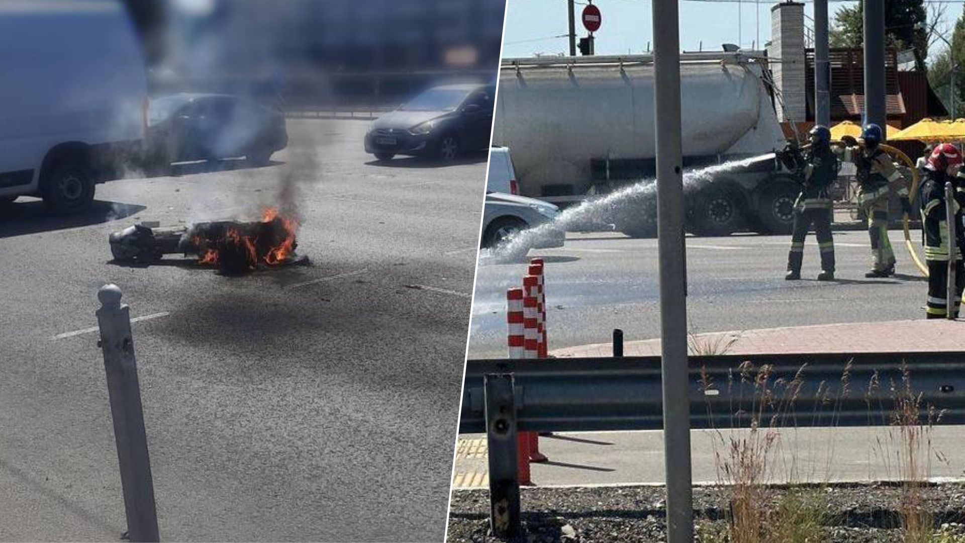 Взрывы в Киеве 29 мая - как спасатели тушили обломок сбитой ракеты - 24 Канал Взрывы в Киеве 29 мая - как спасатели тушили обломок сбитой ракеты - 24 Канал