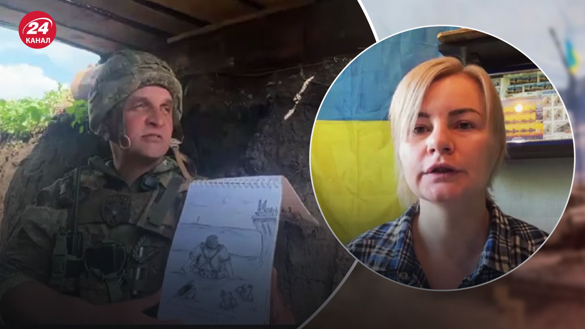 В Харьковской области украинский военный в окопах рисует комиксы
