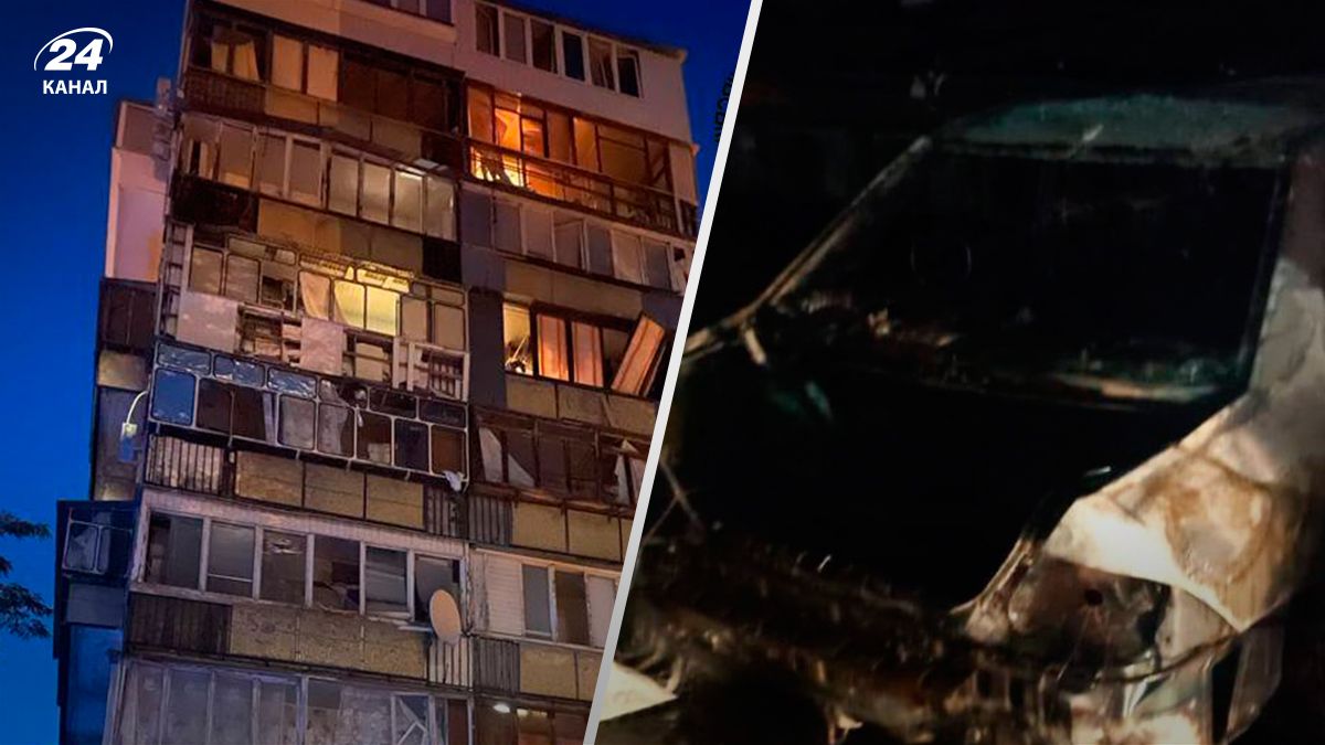 Наслідки російського обстрілу у Києві - 24 Канал Наслідки російського обстрілу у Києві - 24 Канал