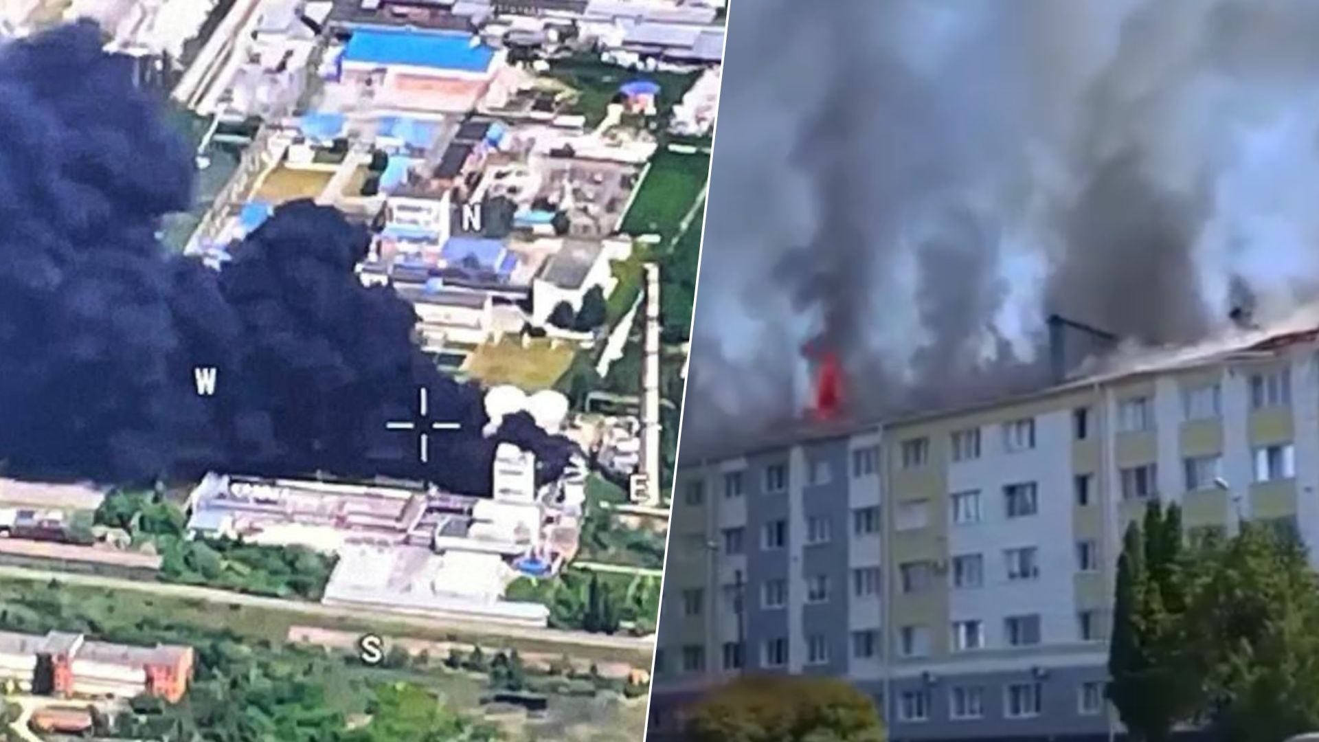 Обстрел Шебекино - горит завод Монокристалл и 5-этажка - 24 Канал Обстрел Шебекино - горит завод Монокристалл и 5-этажка - 24 Канал