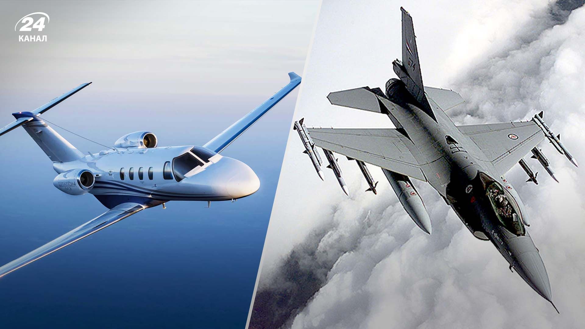 В США упал самолет, преследовавшийся истребителем В США упал самолет, преследовавшийся истребителем