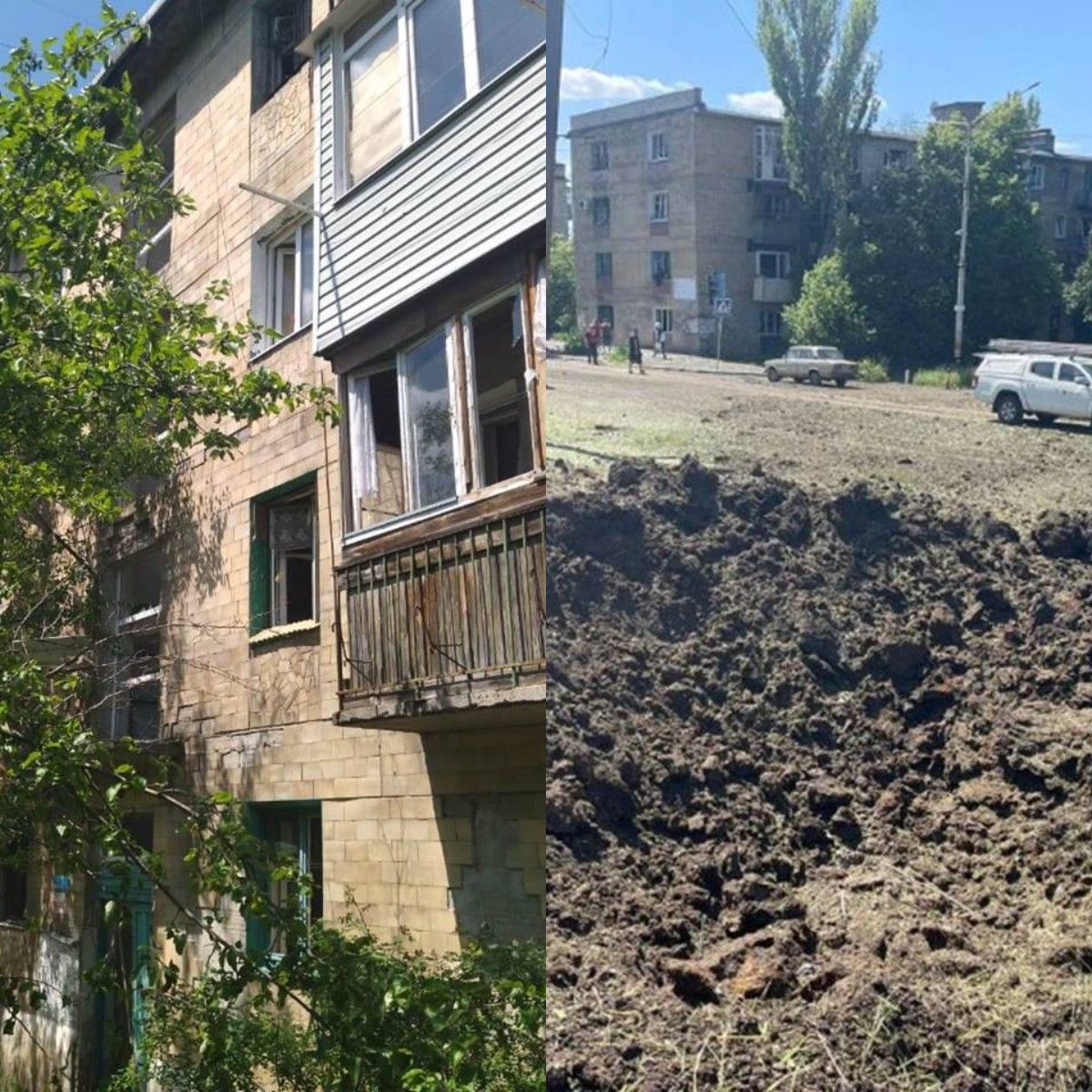 Оккупанты сбросили бомбы на Торецк Оккупанты сбросили бомбы на Торецк