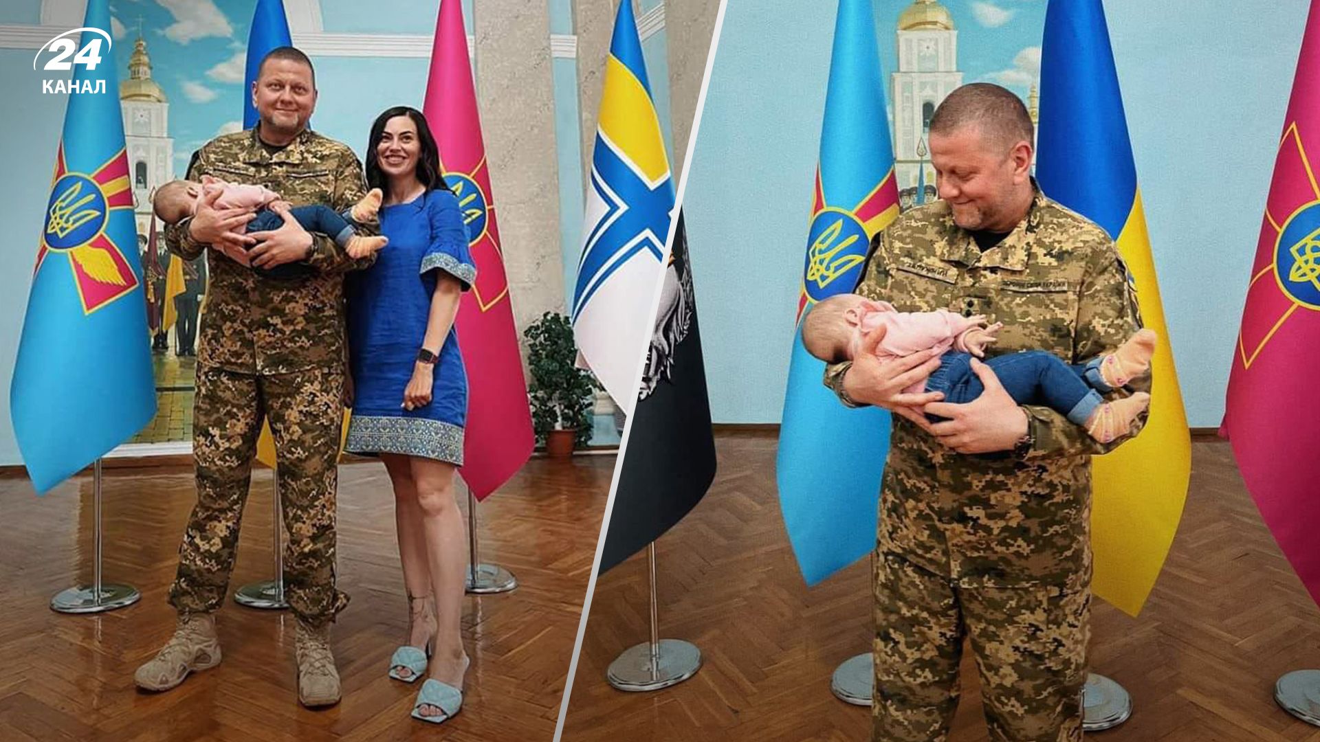 Залужный взял на руки новорожденную - офицер Полина Кравченко показала дочь фото