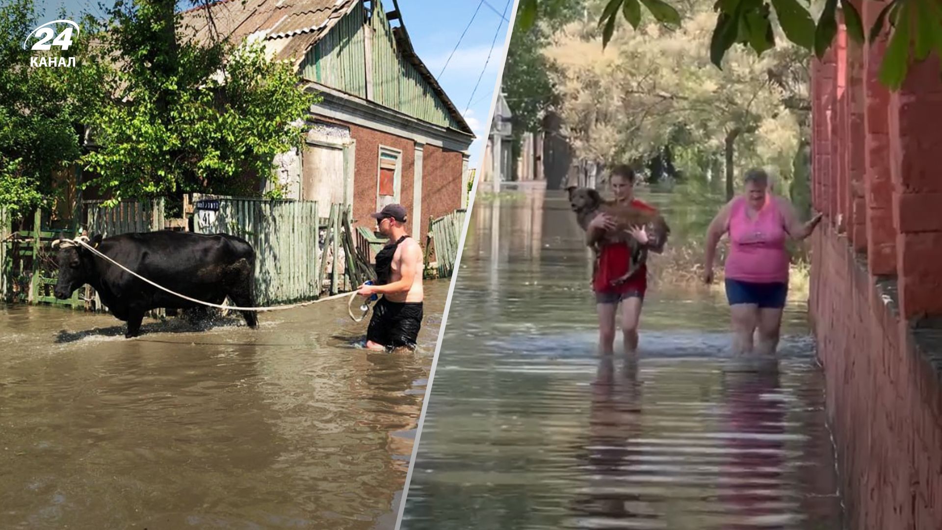 У мережі з'явилися фото та відео евакуації людей з підтоплених районів Херсонщини