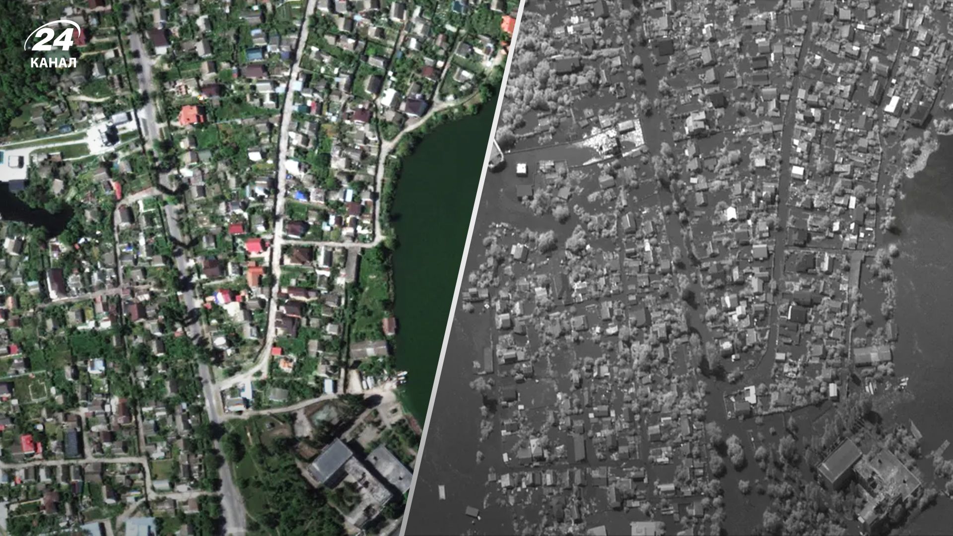 Maxar показал спутнику фото затопленного Юга Maxar показал спутнику фото затопленного Юга