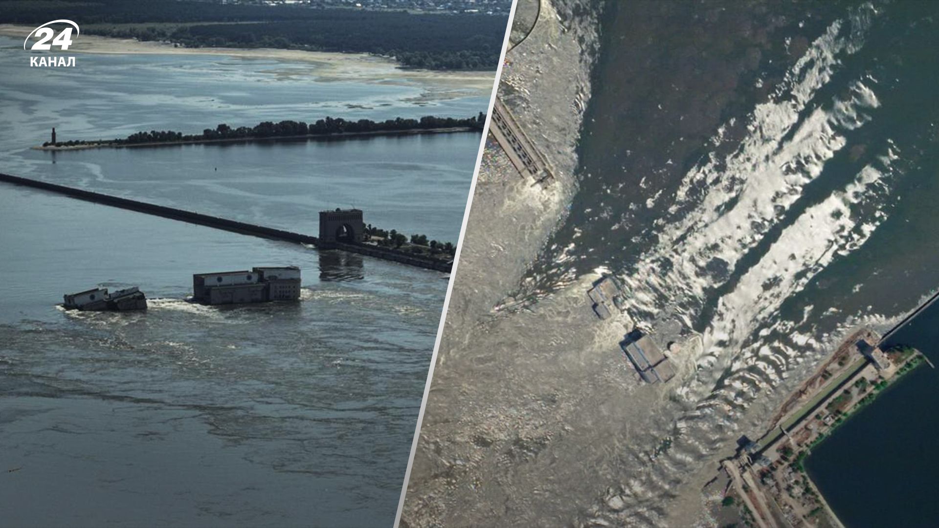 Спутники зафиксировали взрыв перед подрывом Каховской ГЭС Спутники зафиксировали взрыв перед подрывом Каховской ГЭС