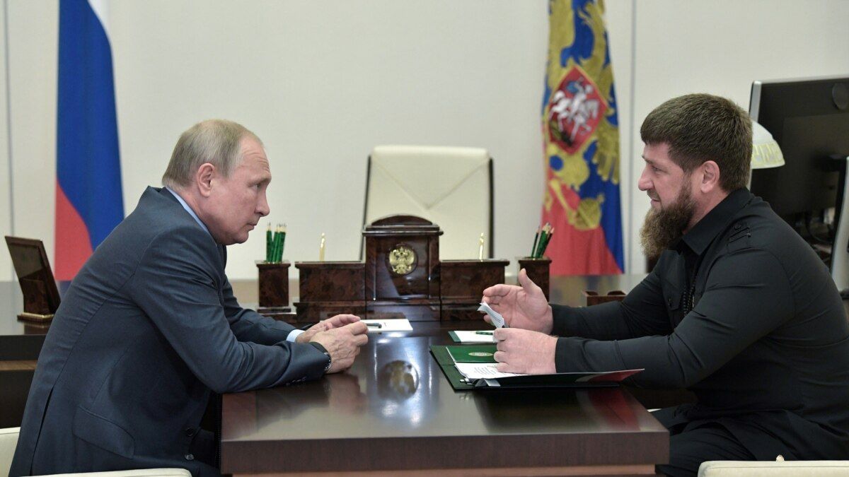 Кадыров на встрече с Путиным